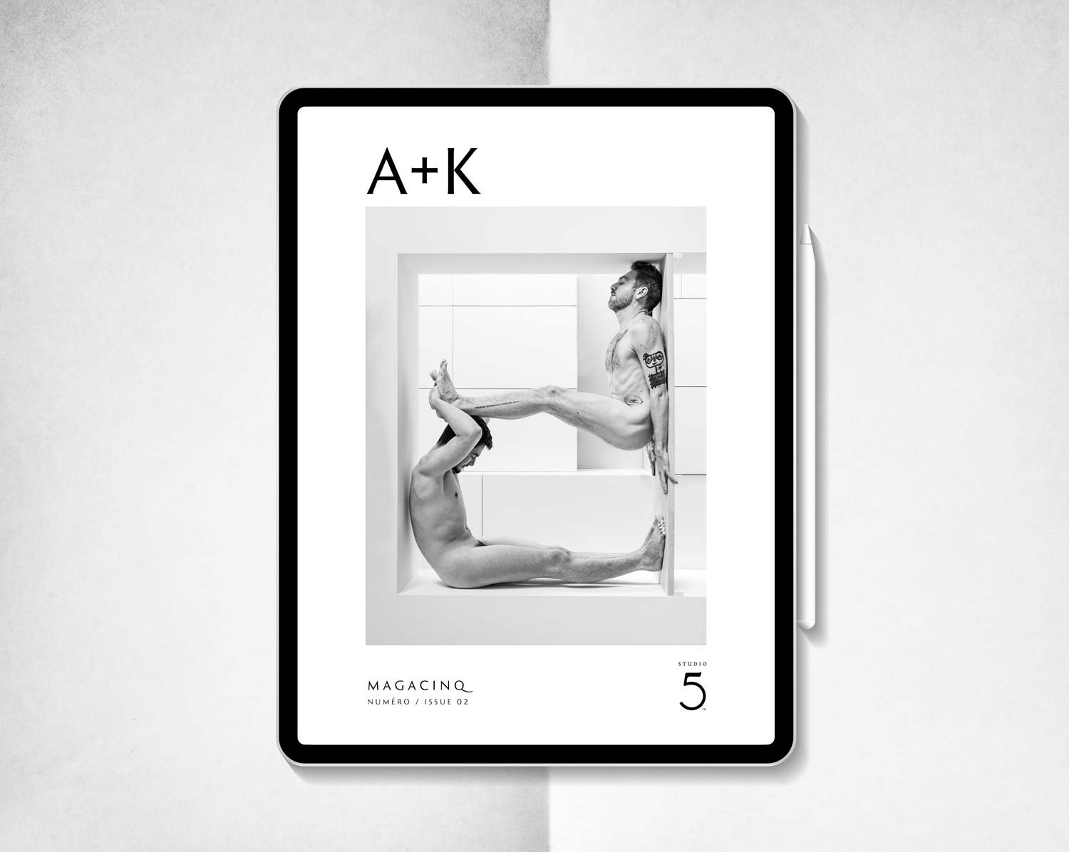 Cover photo of the Magazine by Studio5th, a publication which show case the male artistic nude.